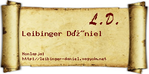 Leibinger Dániel névjegykártya